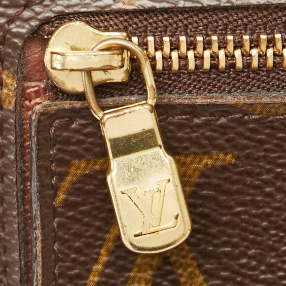 LOUIS VUITTON Brown Monogram Leather Wallet - Picture 7 of 11